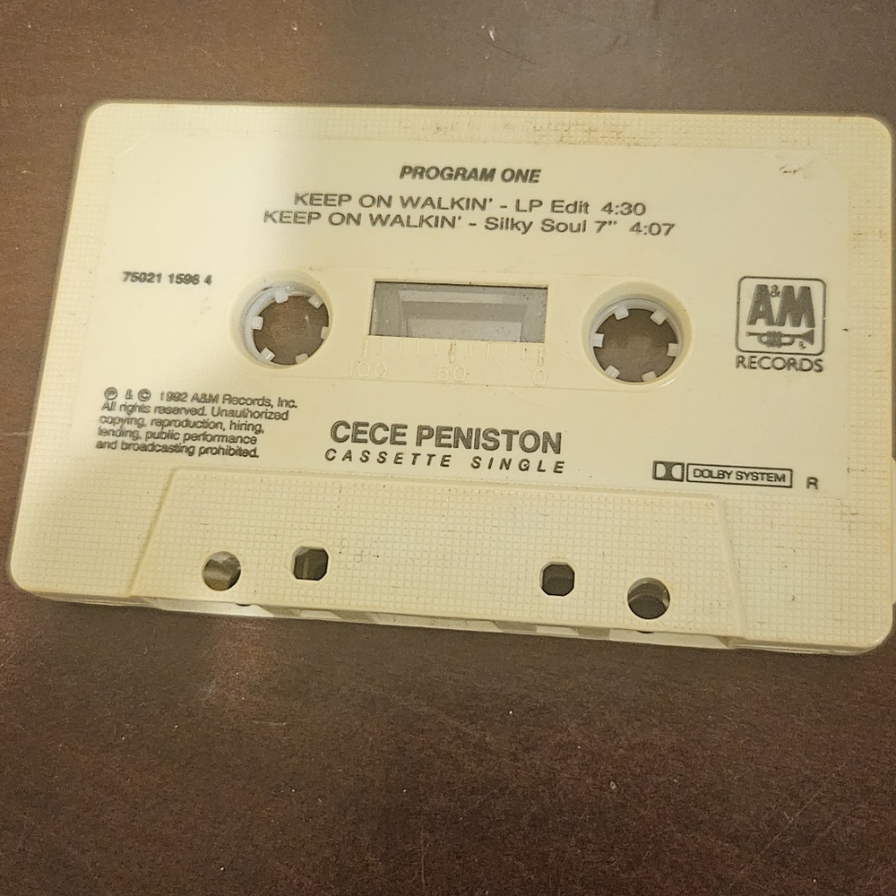 CeCe Peniston "Keep On Walkin'" Cassette Single - White